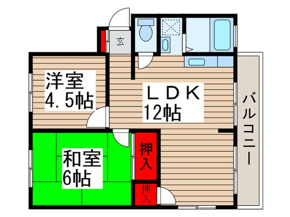 ジュネスＡ棟の物件間取画像